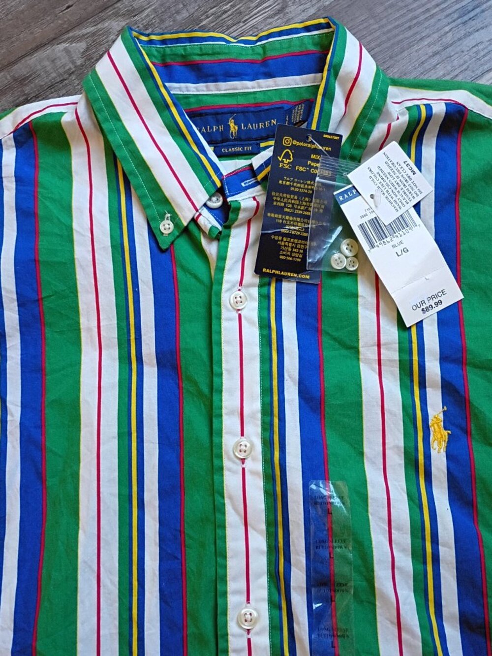 NWT Ralph Lauren Classic Fit Button Down